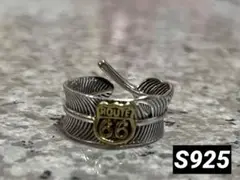 シルバーリング メンズ S925シルバー925刻印　ルート66 重厚感