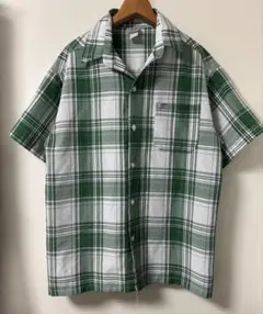 美中古品　CALTOP 半袖シャツ グリーンチェック　アメリカ製