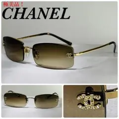 (極美品!)CHANEL シャネル ココマーク ラインストーン サングラス