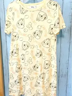 【匿名】ディズニー チプデ ワンピースTシャツ 部屋着 パステルカラー
