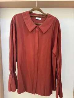 シャツ　オレンジブラウン