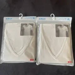 ユニクロ　エアリズム　Ｖネック半袖XL２枚セット