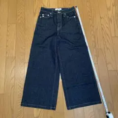 SOMETHING ダークデニム ワイドパンツ