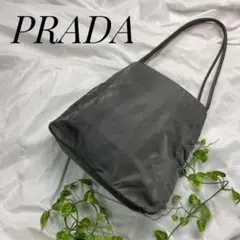PRADA ハンドバッグ ナイロントート カーキ 三角プレート ギャランティー