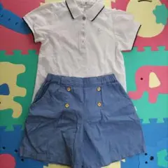 組曲　女の子ポロシャツとショートパンツセット 140センチ