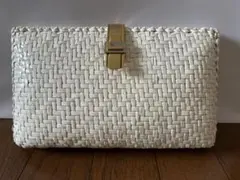 LANCEL ラタン籐編みバッグ