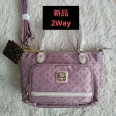 最終価格新品クリスチャンオリビエ　2WAY　ショルダーバッグ 総柄ピンク