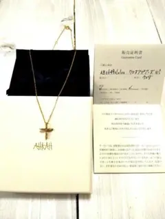 AHKAH アーカー K18 ダイヤモンド クロスアピアーズ ネックレス