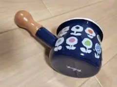 花柄ネイビー陶器ポット