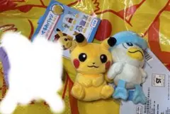 ポケモン　ぬいぐるみバッジ　ピカチュウ　クワッス　2種セット
