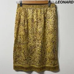 【美品】LEONARD ヒョウ柄 レオパード タイトルスカート