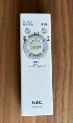 美品　NEC REO208 リモコン