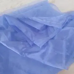 薄い青色オーガンジー生地140cm×600cm