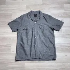BEAMS+ 開襟シャツ ボックスシルエット フラップポケット ヘンプ 日本製