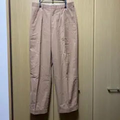 レーヨン カラースラックス サーモンピンク