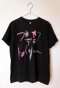 グラニフ　graniph　花　フラワー　Tシャツ　黒　ブラック　コットン　綿　S
