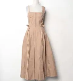 CASA FLINE フロントホックデニムロングワンピース