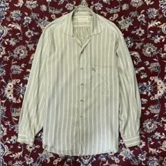 90s KRIZIA UOMO　Open Collar Silk Shirt