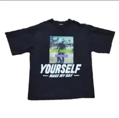 メンズ　グラフィック　プリント　Pytamone ブラック Tシャツ　LL ラフ