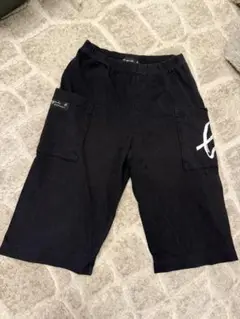 アニエス　10ans 黒 コットン ハーフパンツ ポケット付き