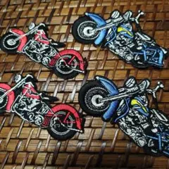 バイク刺繍パッチ4枚セット