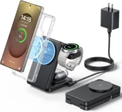 Samsung用3 in 1磁気折りたたみ式ワイヤレス充電器