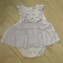 petit main 薄紫 ロンパース付きワンピース サイズ80