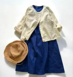 ネストローブ nest Robe♡リネン100％♡長袖前開きボタンシャツブラウス