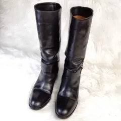 【23.0㎝】サルトル SARTORE ロングブーツ イタリア製 本革 黒