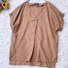 ソフィラ◈Vネック 半袖チュニック ゆったり ゆるだぼ オーバーサイズ スリット