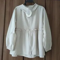 新品 しまむら NOWNOW UVカット フリル ブルゾン ラッシュガード L
