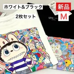 UNIQLO × POP MART コラボTシャツ ブラック&ホワイト M 新品