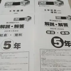 小5年生 実力判定テスト 解説解答　日能研2023年4月
