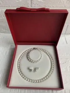 真珠 貝パール 8mm ネックレス ピアス ブレスレット セット ギフトBOX