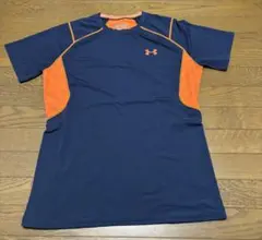 Under Armour XXL フィットシャツ ネイビー/オレンジ