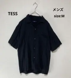 TESS テス ストライプシャツ ブラック M