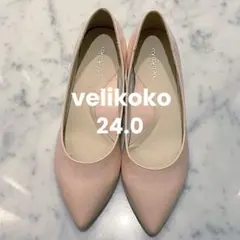マルイ ヴェリココ velikoko ポインテッドトゥパンプス エナメルピンク