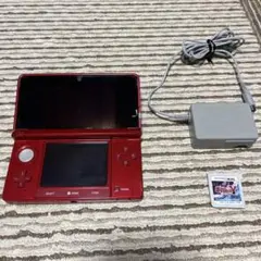 ニンテンドー3DS レッド 本体 ゲームカード付き