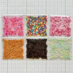 気まぐれお試しミニパックセット　チョコスプレー、クランチ、ジュエリーシュガー等