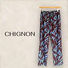 CHIGNON シニヨン ペイント柄パンツ テロテロ