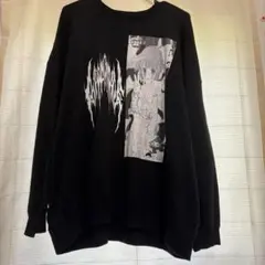 ぽなかすいたね スウェット 黒 サブカル