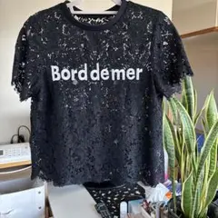 Borddémar レース 半袖シャツ 黒