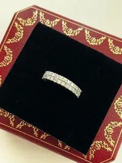 2連エタニティリングk18WG2.9g 11号 ダイヤモンドパヴェ