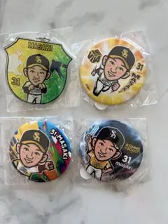 ソフトバンクホークス正木智也　缶バッジ&キーホルダー4点セット