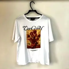 ZARA ゴッホ　ひまわり　Tシャツ 半袖　Lサイズ　白　新品