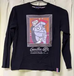 Gorilla アートプリント 長袖カットソー LLサイズ ブラック