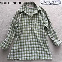 美品✨SOUTIENCOL × CANCLINI リネンシャツ チェック