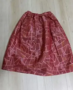 銘仙 ハンドメイド フレアスカート
