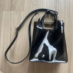 Arnold Palmer アーノルドパーマー 透明 黒ショルダーバッグ