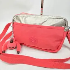 極美品 Kipling ショルダーバッグ キーホルダー付き 猿